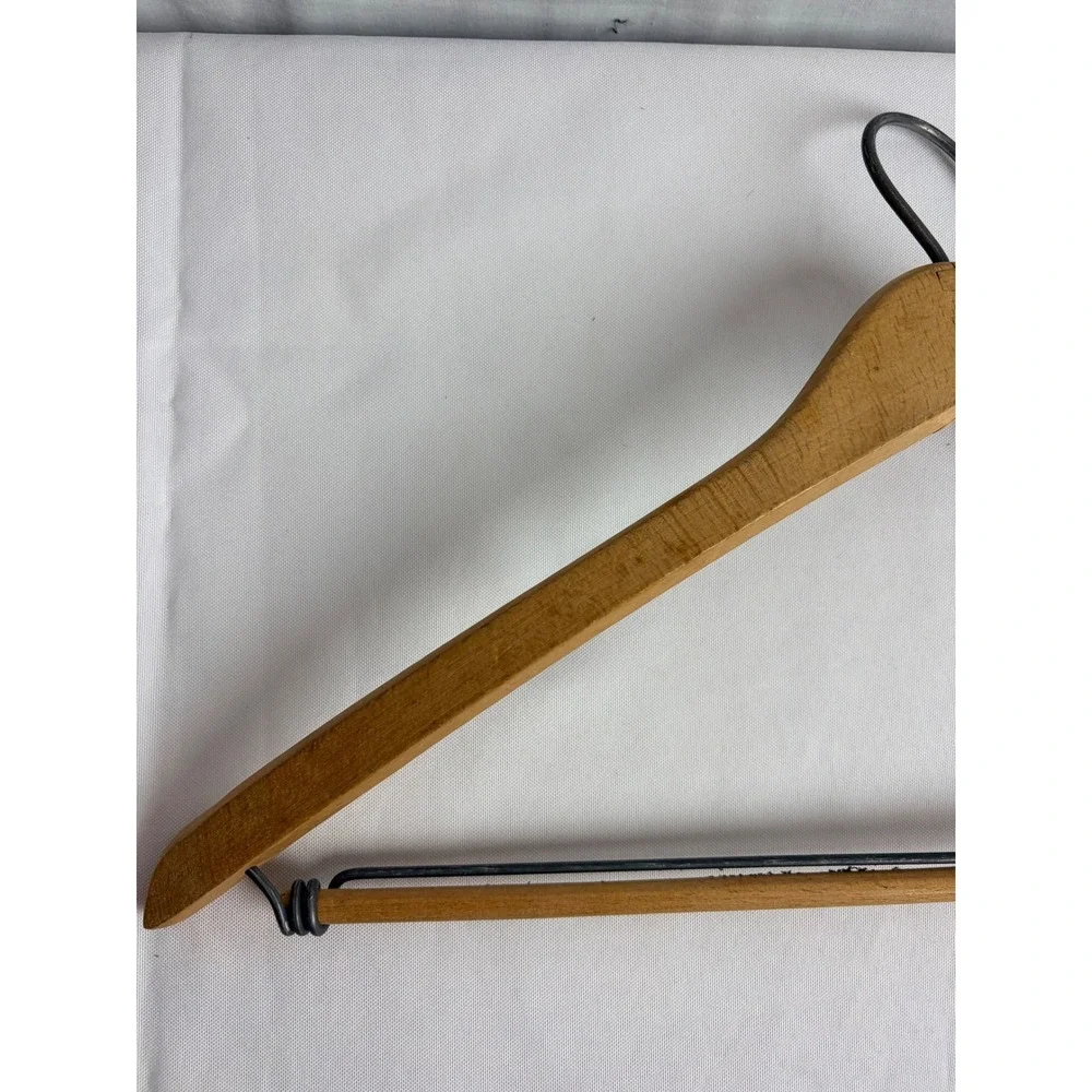 Vintage Mirror Test Wooden Suit Hanger Wishbone Pants Bar MCM Haberdashery
